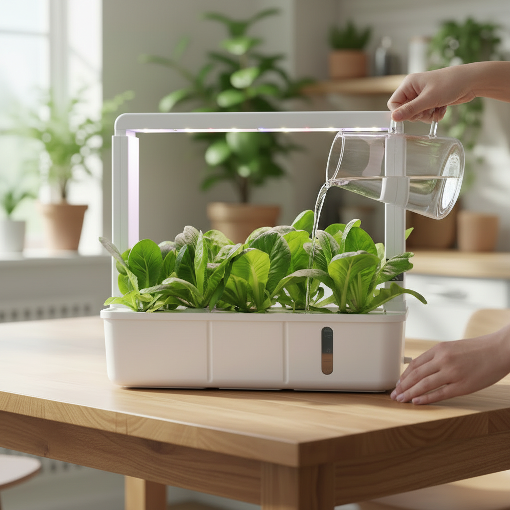 15-Pod Hydroponics – Pouring Water