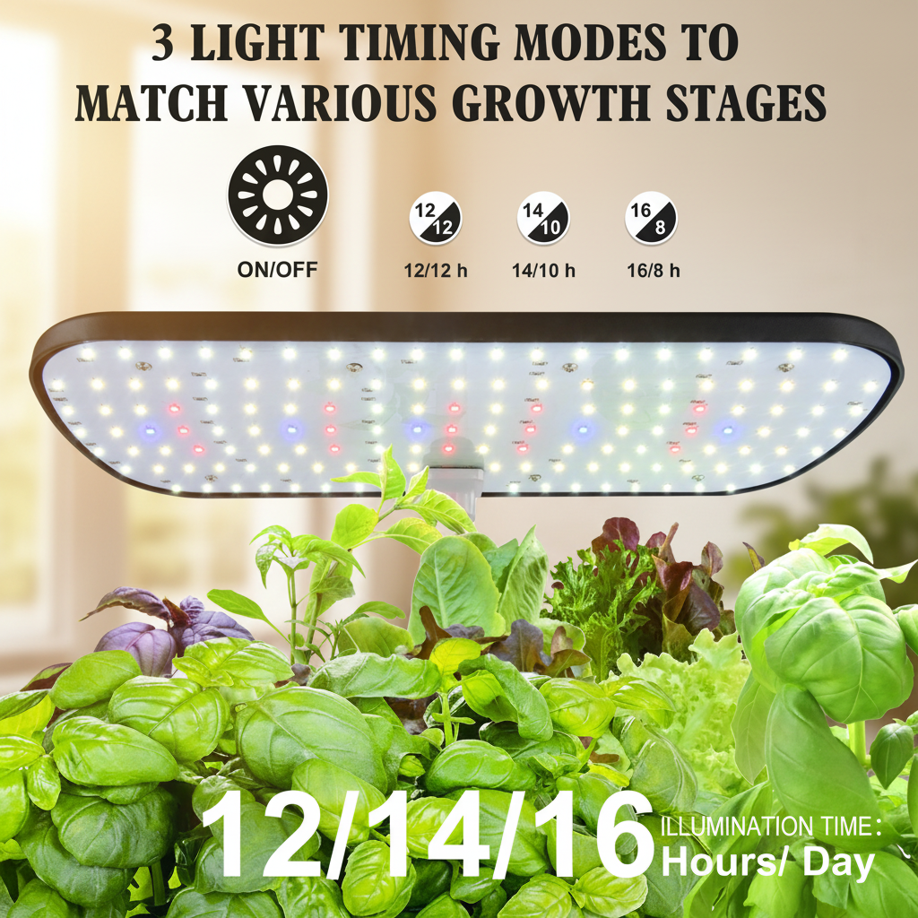 Indoor Hydroponics Growing System with LED Grow Light