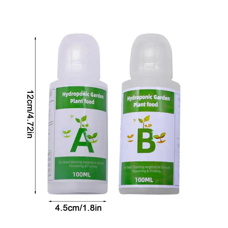 Hydroponic Plant Fertilizer A & B — Nutrient Solution for Indoor Gardens